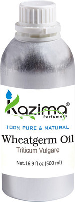

KAZIMA WheatGerm Cold Pressed Carrier Oil (500ML) 100% Pure Natural & Undiluted For Skin care & Hair treatment(500 ml)