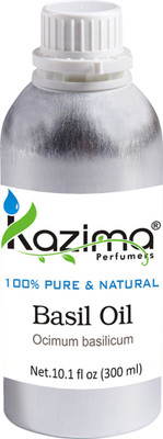 

KAZIMA Basil Tulsi Essential Oil (300ML) 100% Pure Natural & Undiluted For Skin care & Hair treatment(300 ml)