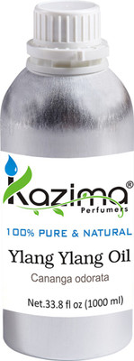 

KAZIMA Ylang Ylang Essential Oil (1000ML) 100% Pure Natural & Undiluted For Skin care & Hair treatments(1000 ml)