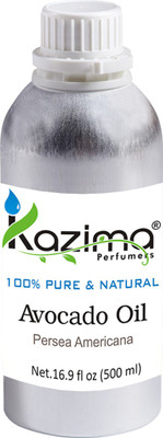 

KAZIMA Avocado Cold Pressed Carrier Oil (500ML) 100% Pure Natural & Undiluted For Skin care & Hair treatment(500 ml)