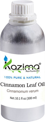 

KAZIMA Cinnamon leaf (Dalchini) Oil (300ML) 100% Pure Natural & Undiluted For Skin care & Hair treatment(300 ml)