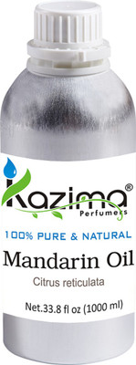 

KAZIMA Mandarin (Orange) Essential Oil (1000ML) 100% Pure Natural & Undiluted For Skin care & Hair treatment(1000 ml)