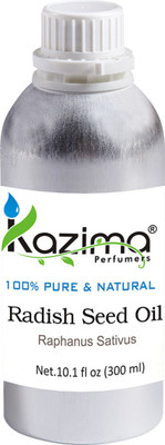 

KAZIMA Radish Seed Cold Pressed Carrier Oil (300ML) 100% Pure Natural & Undiluted For Skin care & Hair treatment(300 ml)
