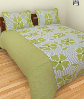Bella Manson Cotton Double Printed Flat Bedsheet(Pack of 1, Multicolor)