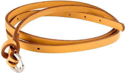 

trysco Girls Formal Yellow Genuine Leather Belt, Black