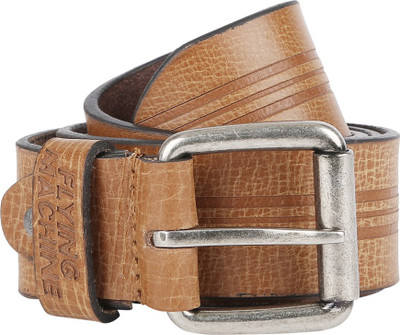 

Flying Machine Men Casual Brown Genuine Leather Belt