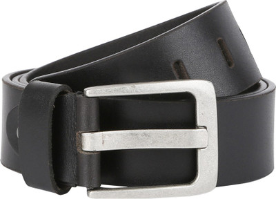 

Flying Machine Men Casual Black Genuine Leather Belt