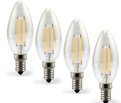 Origin 6 W Basic Candle E14 LED Bulb(Yellow, Pack of 4)