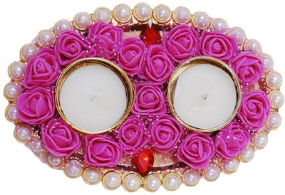 

FNB FLOWER DESIGN TEA LIGHT HOLDER Candle(Multicolor, Pack of 2)