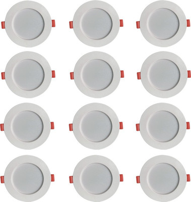 

Bene LED 7w Round Ceiling Light, Color of LED Warm White (Yellow) (Pack of 12 Pcs) Recessed Ceiling Lamp