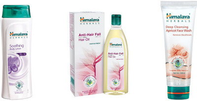 

Himalaya soothing body lotion, anti hair fall shampoo, deep cleansing apricot face wash(Set of 3)
