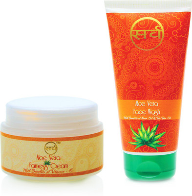 

Sarv Aloe Vera Herbal Facewash 150 ml + Fairness Cream 50 g Combo Pack Of 1(Set of 2)