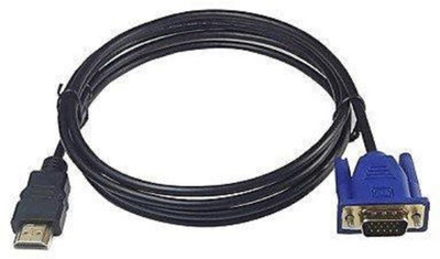 

DCT 1.5 MTRS. HDMI Cables Premium HDMI Male to VGA Male Cable 10Ft 3M for Video Transmission VGA Cable(Compatible with MONITOR, COMPUTER, PROJECTORS, Black)