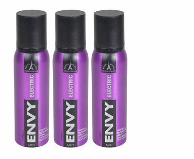

Envy 1000 electric-3 Perfume Body Spray - For Men(450 ml, Pack of 3)