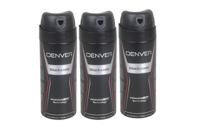 

Denver black code Perfume Body Spray - For Men(360 ml, Pack of 3)