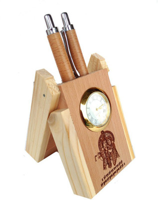 

Rastogi Handicrafts 2 Compartments Wooden Wooden Folding Pen Stand Holder(Brown)