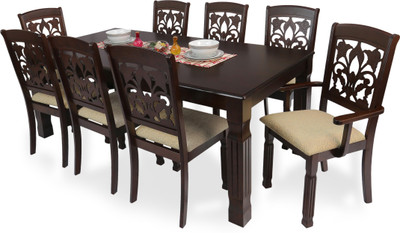 

FurnCulture Veneto Solid Wood 8 Seater Dining Set(Finish Color - Brown)