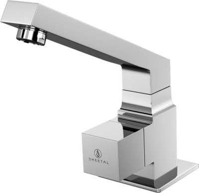 

Sheetal 3107 KUBIC Pillar Cock With Swinging Spout Cartridge Faucet(Centerset Installation Type)