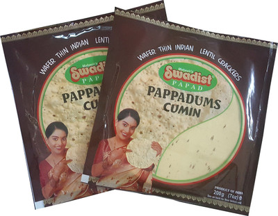 

Swadist Cumin (Jeera) Masala Papad 400 g(Pack of 2)