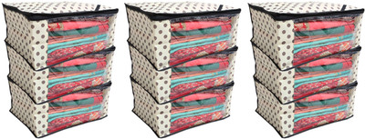 

Kuber Industries Designer " Non Woven Polka Dots Designer Saree Cover Set of 9 Pcs (Ivory) " NONWOVENNWSC31(Ivory)