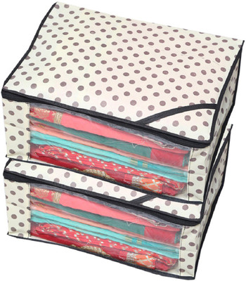 

Kuber Industries Designer " Non Woven Polka Dots Designer Saree Cover Set of 2 Pcs (Ivory) " NONWOVENNWSC01(Ivory)