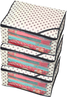

Kuber Industries Designer " Non Woven Polka Dots Designer Saree Cover Set of 3 Pcs (Ivory) " NONWOVENNWSC02(Ivory)