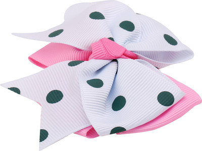 

NeedyBee Satin Polka Dots Baby Girl Hair Clip in Bow Design Hair Clip(Pink)