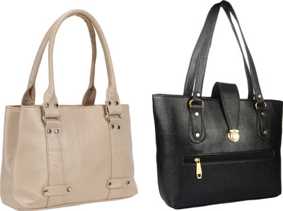 

Lady bar Shoulder Bag(Tan, Black), Black;tan