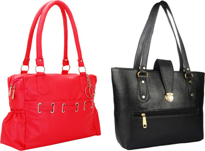 

Lady bar Shoulder Bag(Red, Black), Black;red