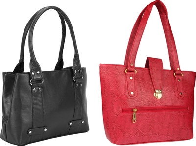 

Lady bar Shoulder Bag(Black, Red)