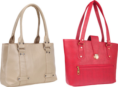 

Lady bar Shoulder Bag(Tan, Pink), Pink;tan
