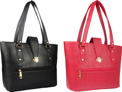 

Lady bar Shoulder Bag(Black, Pink)