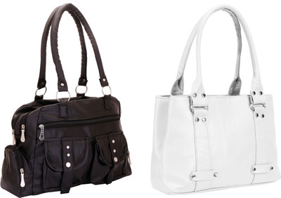 

Lady bar Shoulder Bag(Black, White)