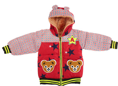 

Zonko Style Full Sleeve Checkered Baby Boys Jacket, Red