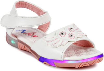 N Five Girls Velcro Flats(Pink