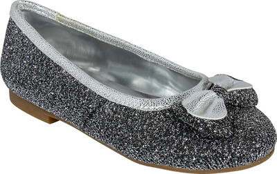 

STYLE HER Girls Velcro Flats(Silver, White