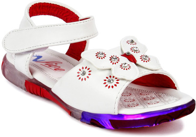 

N Five Girls Velcro Flats(Red