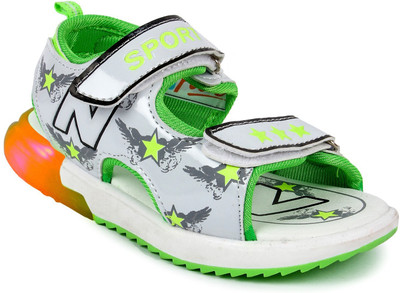 

N Five Boys & Girls Velcro Strappy Sandals(White