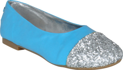 

STYLE HER Girls Velcro Flats(Silver, White