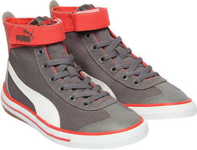 Puma Boys & Girls Lace Sneakers(Grey, Lapis blue puma black