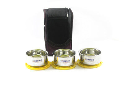 

Warmeo Arm 3 Containers Lunch Box(750 ml), Meroon