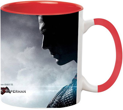 

Ashvah Batman vs SuperMan Ceramic Mug(350 ml), Red