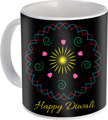

SKY TRENDS Gift For Diwali Ceramic Coffee St-08 Ceramic Mug(350 ml), Multicolor