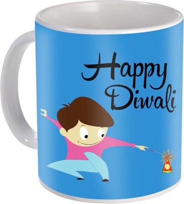 

SKY TRENDS Gift For Diwali Ceramic Coffee St-45 Ceramic Mug(350 ml), Multicolor