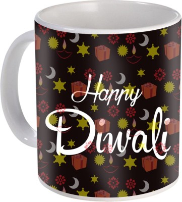 

SKY TRENDS Gift For Diwali Ceramic Coffee St-36 Ceramic Mug(350 ml), Multicolor