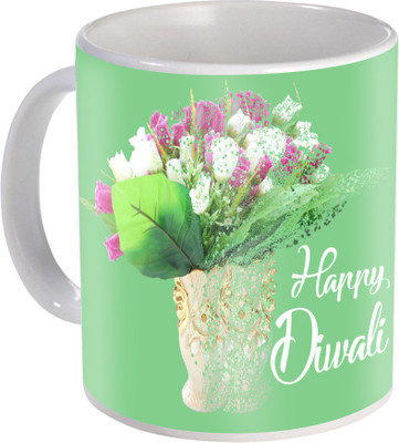 

SKY TRENDS Gift For Diwali Ceramic Coffee St-57 Ceramic Mug(350 ml), Multicolor