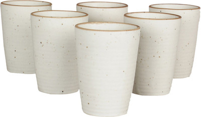 

Miah Décor Handcrafted White Matte Finish Ceramic Mug(200 ml, Pack of 6)