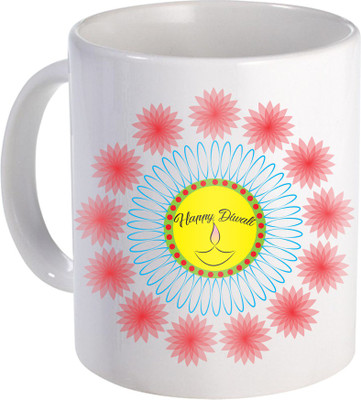 

SKY TRENDS Gift For Diwali Ceramic Coffee St-70 Ceramic Mug(350 ml), Multicolor