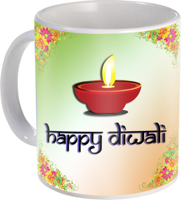 

SKY TRENDS Gift For Diwali Ceramic Coffee St-07 Ceramic Mug(350 ml), Multicolor