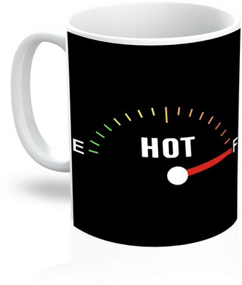 

TheDesignWiz HOT Ceramic Mug(325 ml), Black;red;white